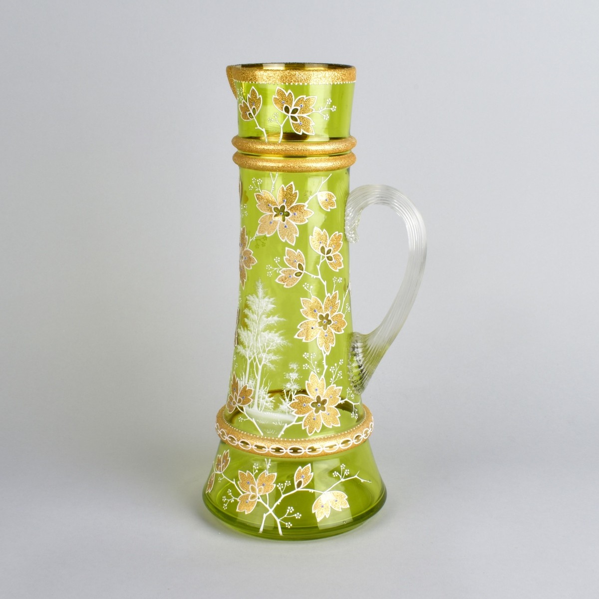 Antique Moser Bohemian Glass Pitcher