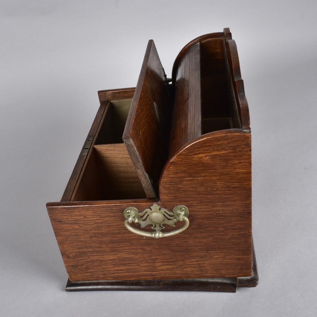 Antique British Wooden Box & Carved Serving Tray