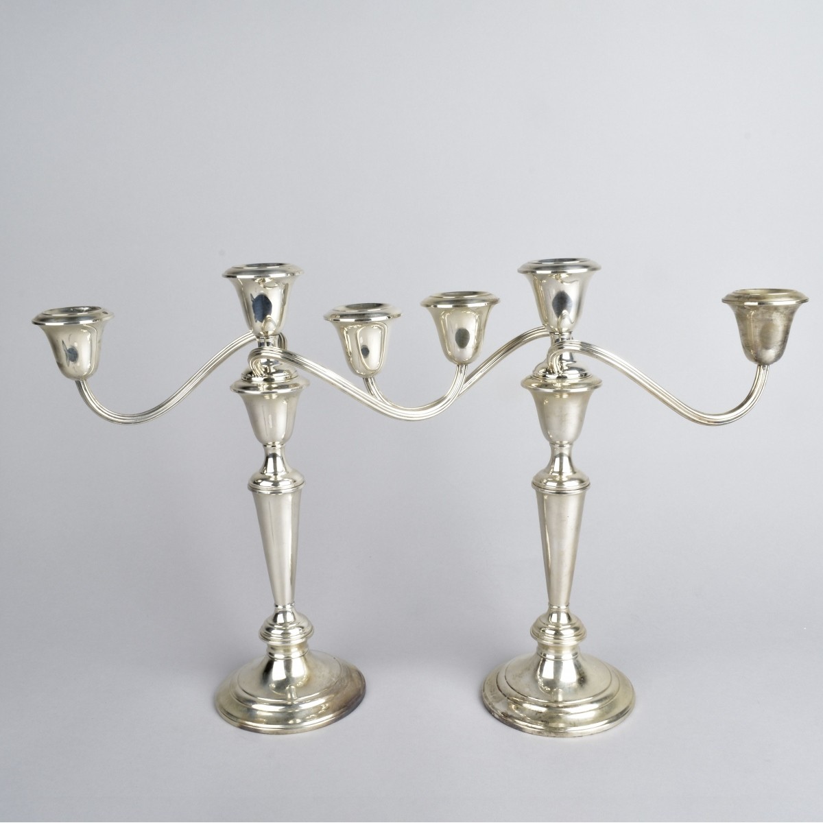 Pair of Gorham Weighted Sterling Candelabra