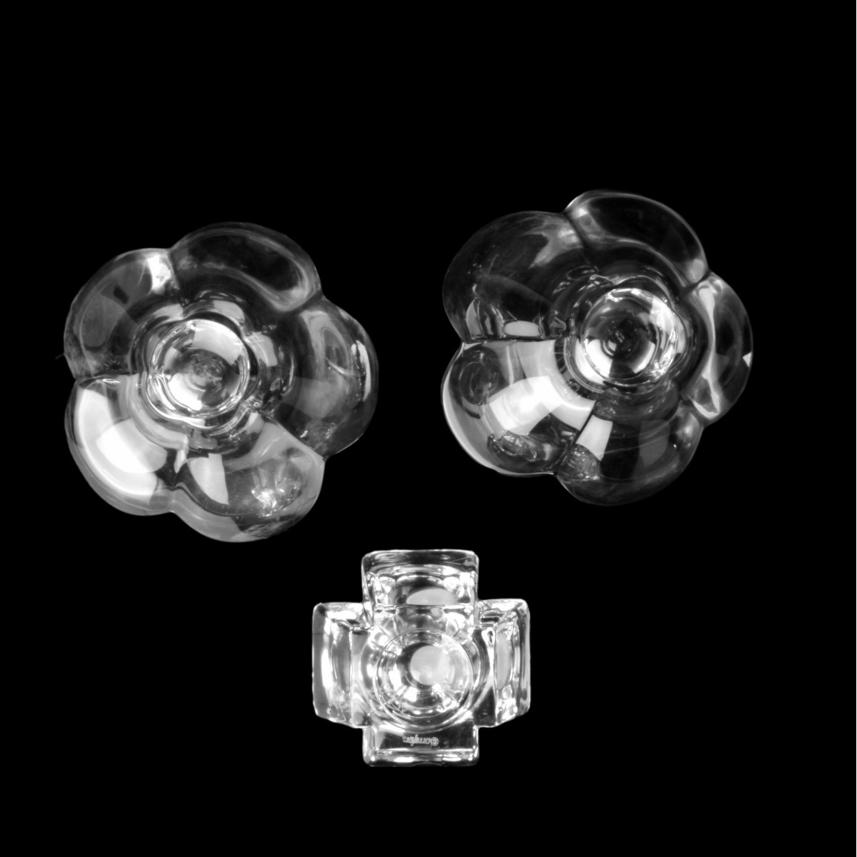 Three Orrefors Crystal Tableware