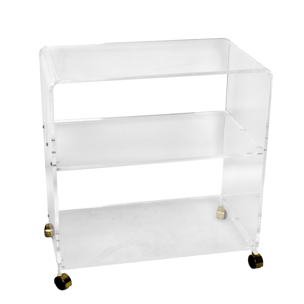 Modern Lucite Rolling Cart