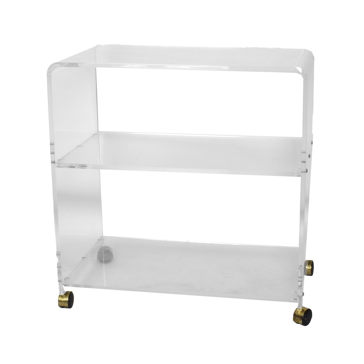 Modern Lucite Rolling Cart