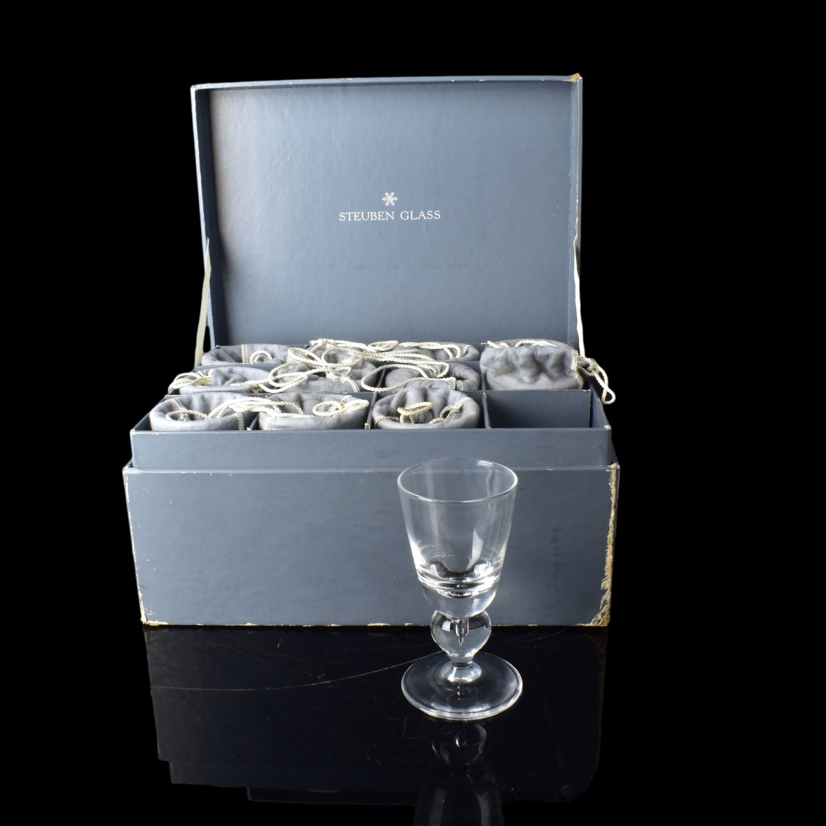 Twelve Steuben Wine Glasses