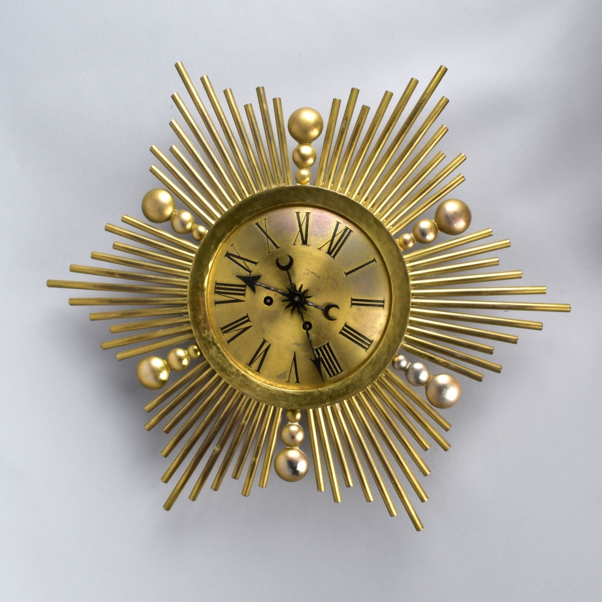 Vintage Gubelin Brass Wall Hanging Clock