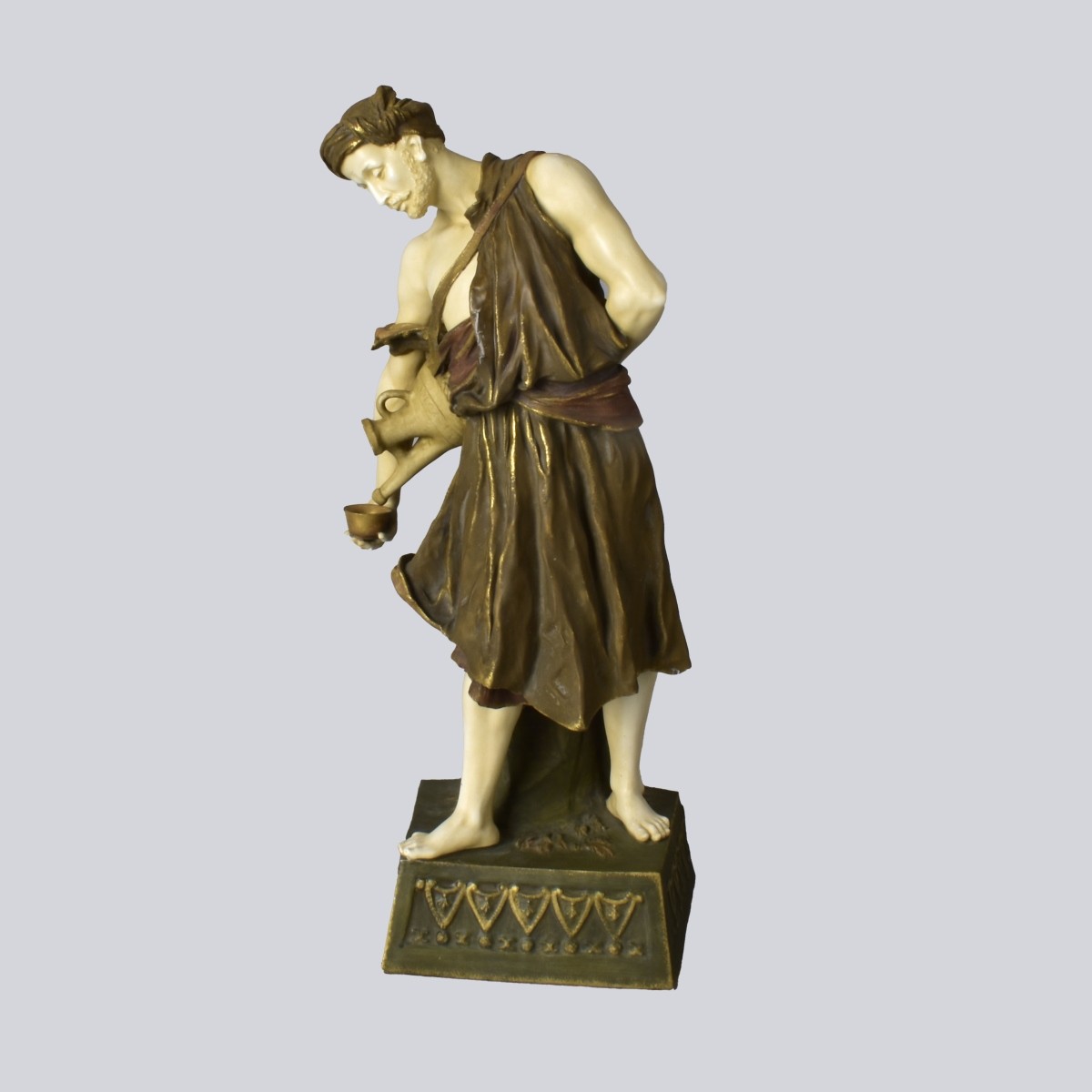 Large Austrian Amphora Porcelain Figurine