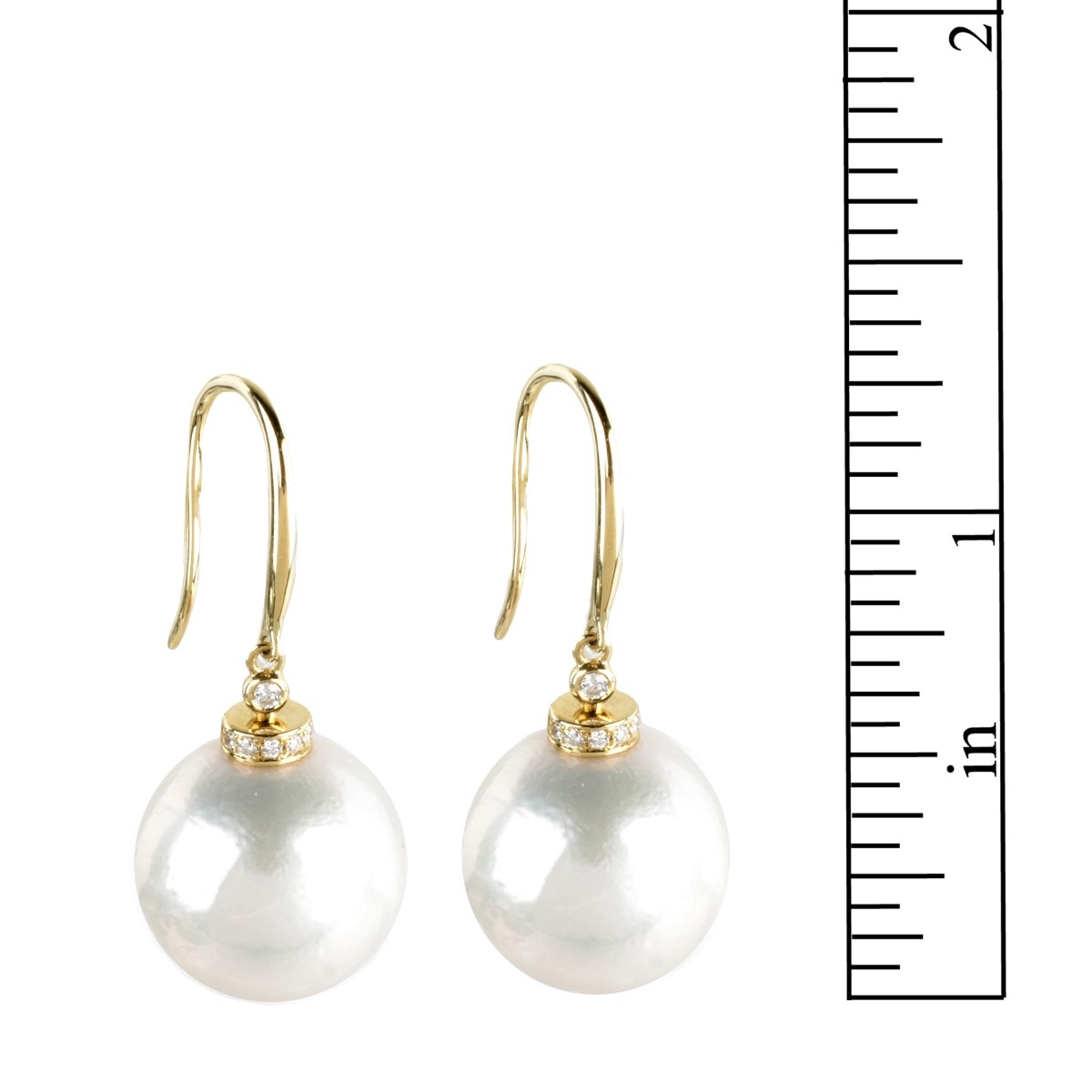 Pearl, Diamond and 18K Earrings