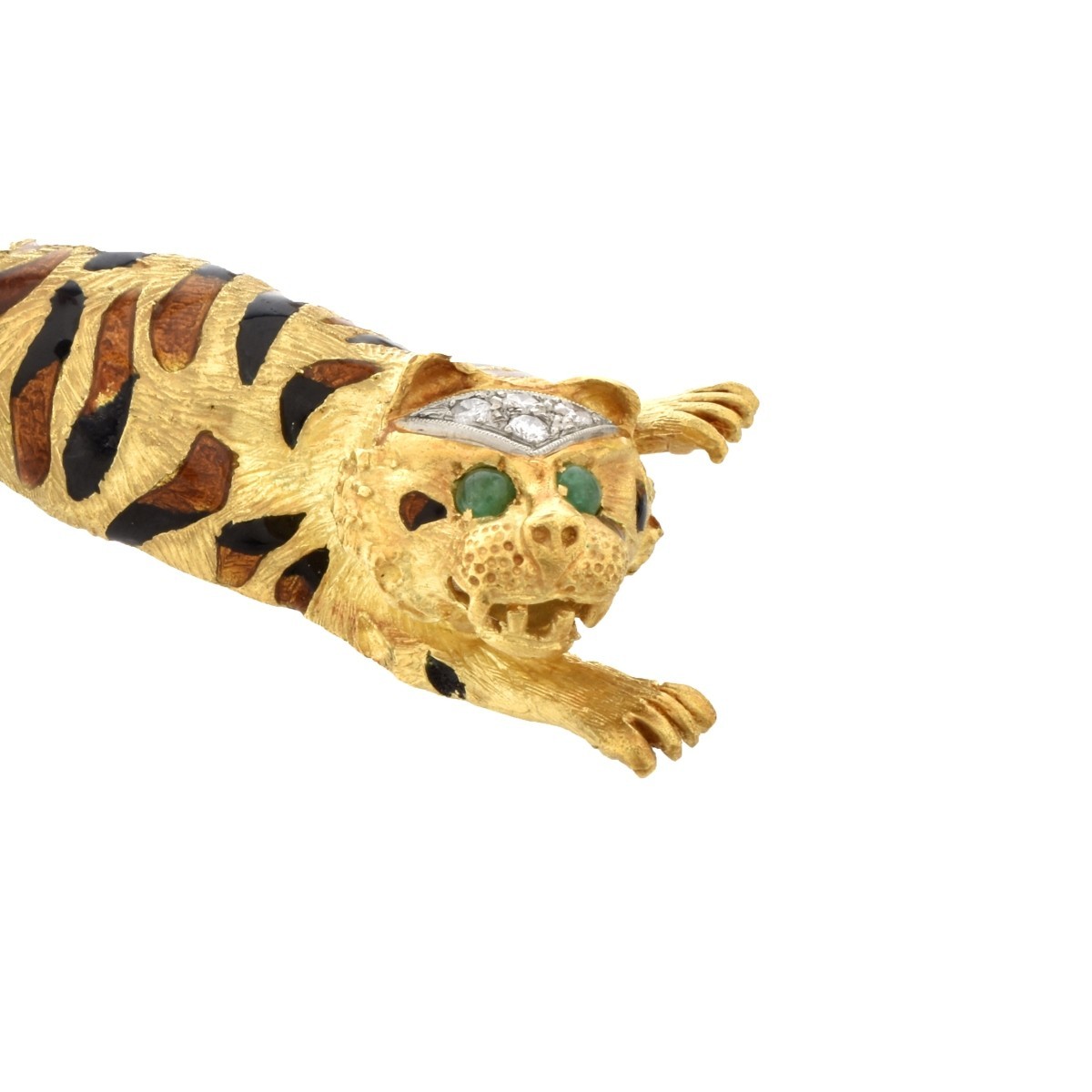 18K Tiger Brooch