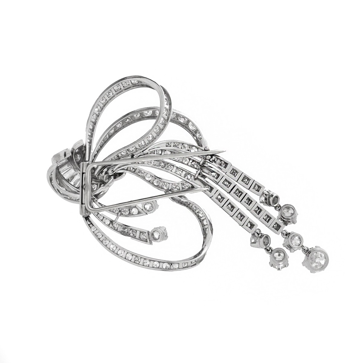 Diamond and Platinum Brooch