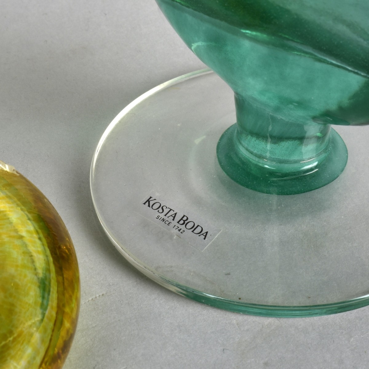 Two (2) Kosta Boda Signed Art Glass