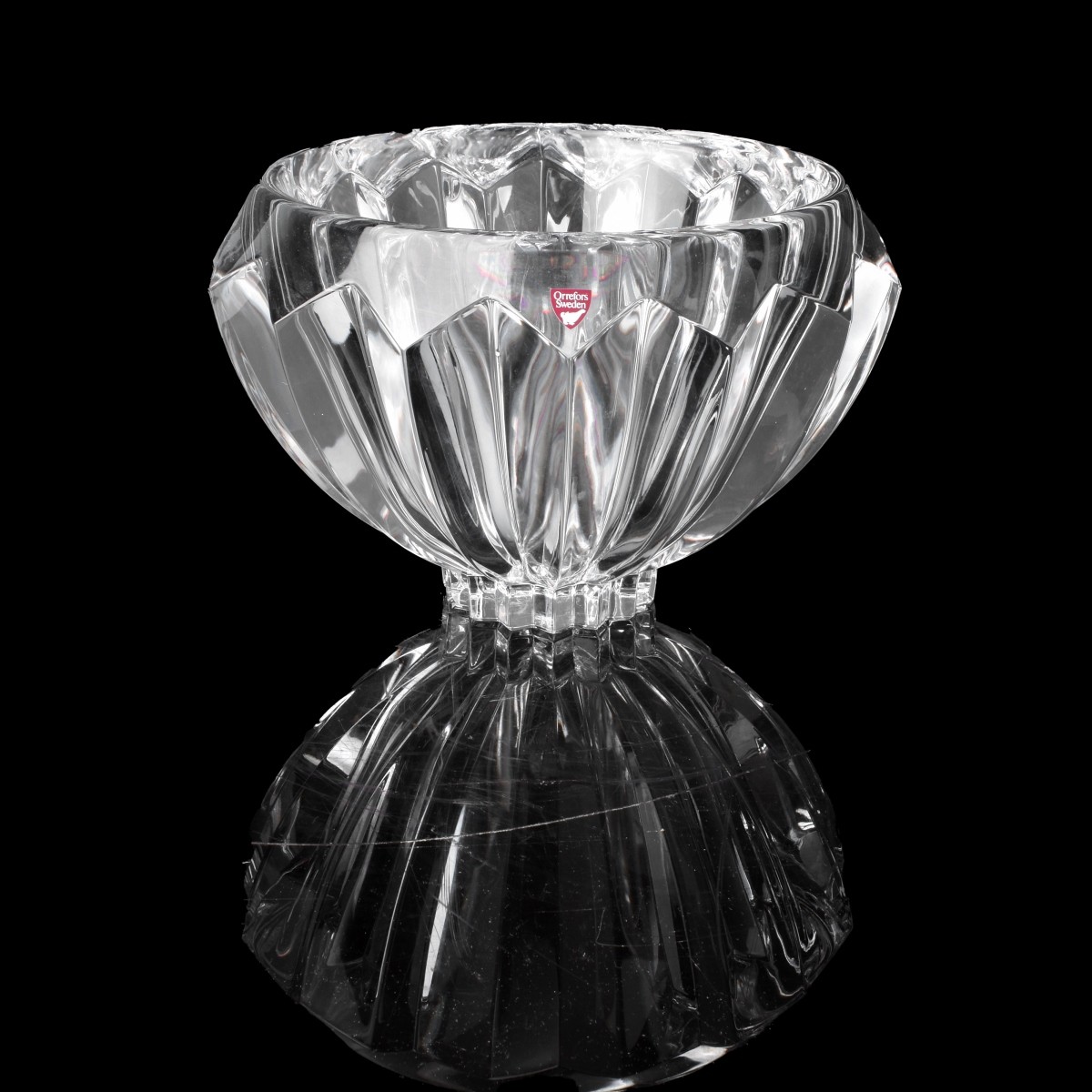 Orrefors 12 Point Crystal Zodiac Bowl