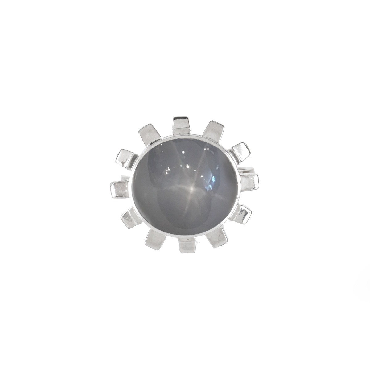 Star Sapphire, Diamond and 18K Ring