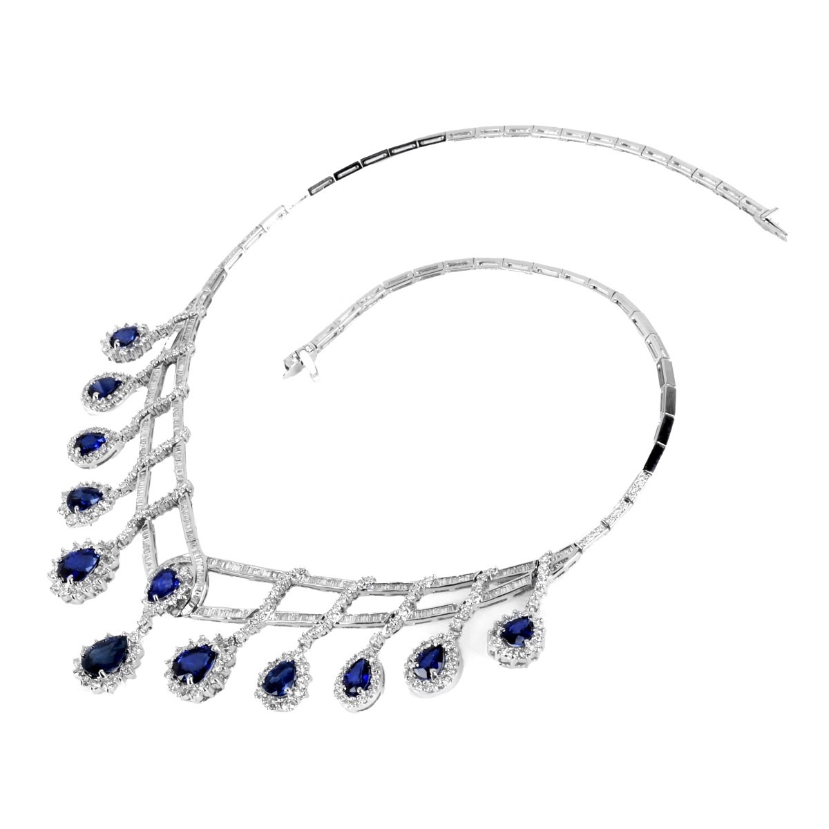 Sapphire, Diamond and 18K Necklace