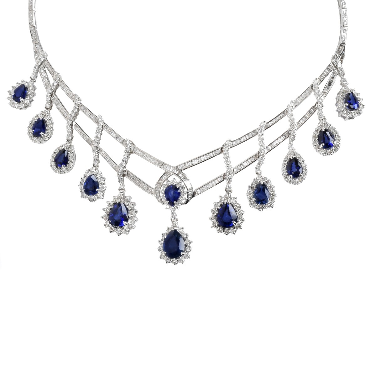 Sapphire, Diamond and 18K Necklace