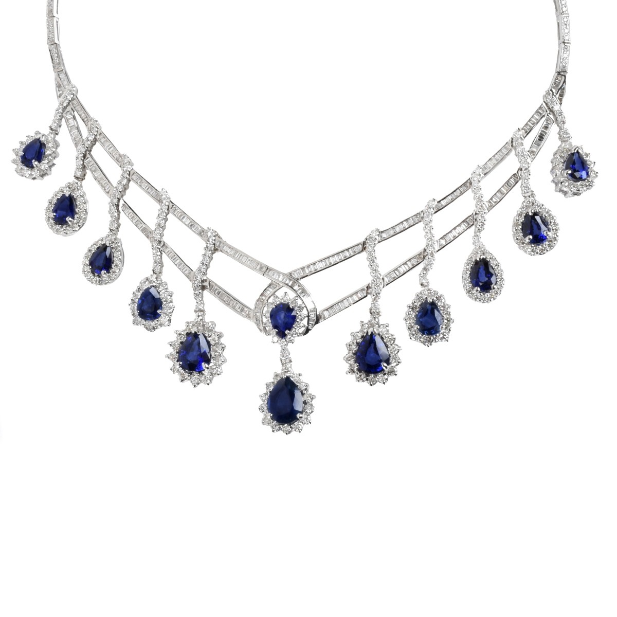 Sapphire, Diamond and 18K Necklace