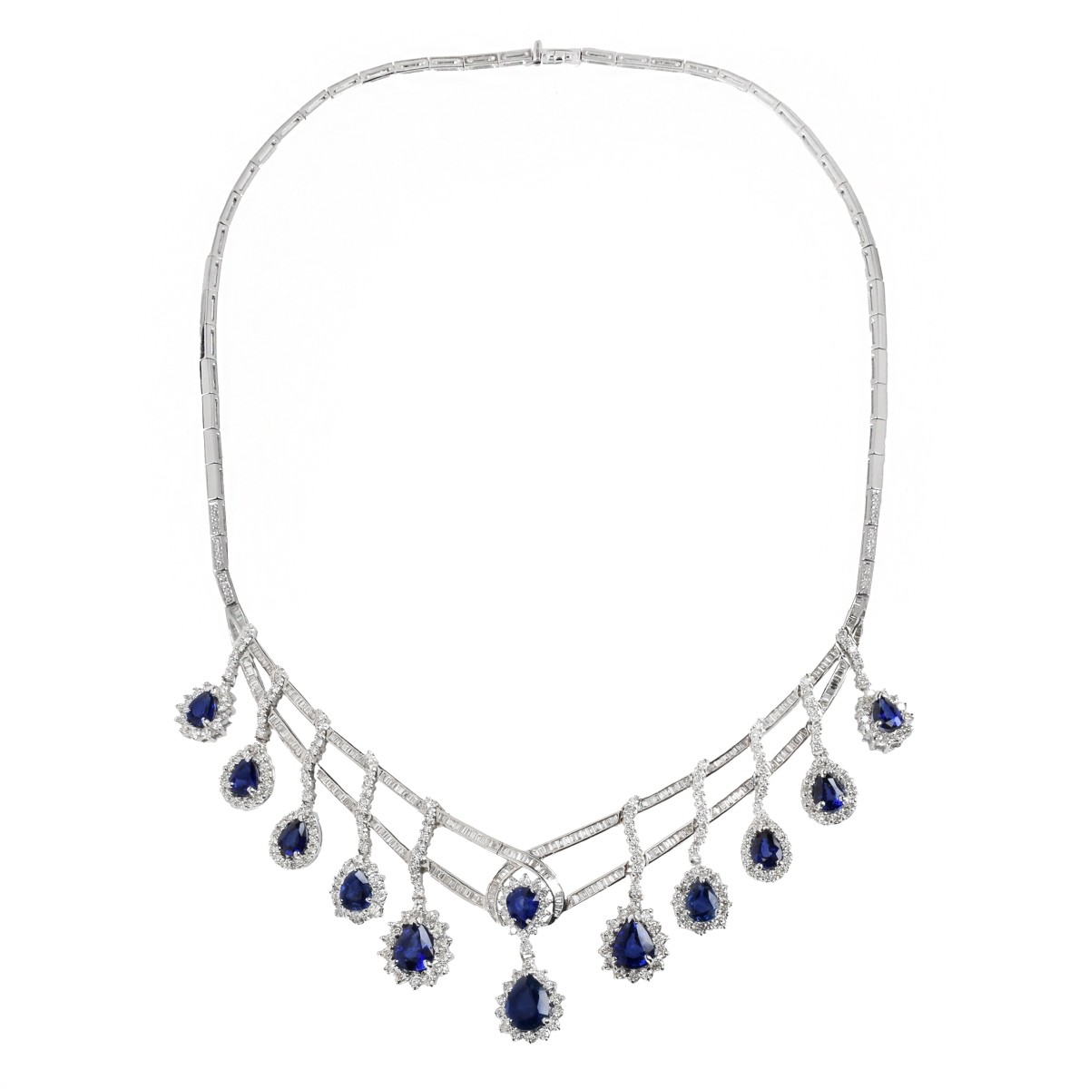 Sapphire, Diamond and 18K Necklace