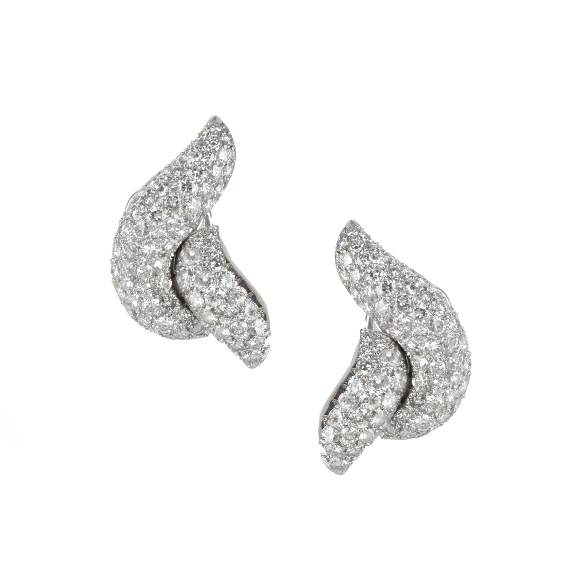 Diamond and Platinum Earrings