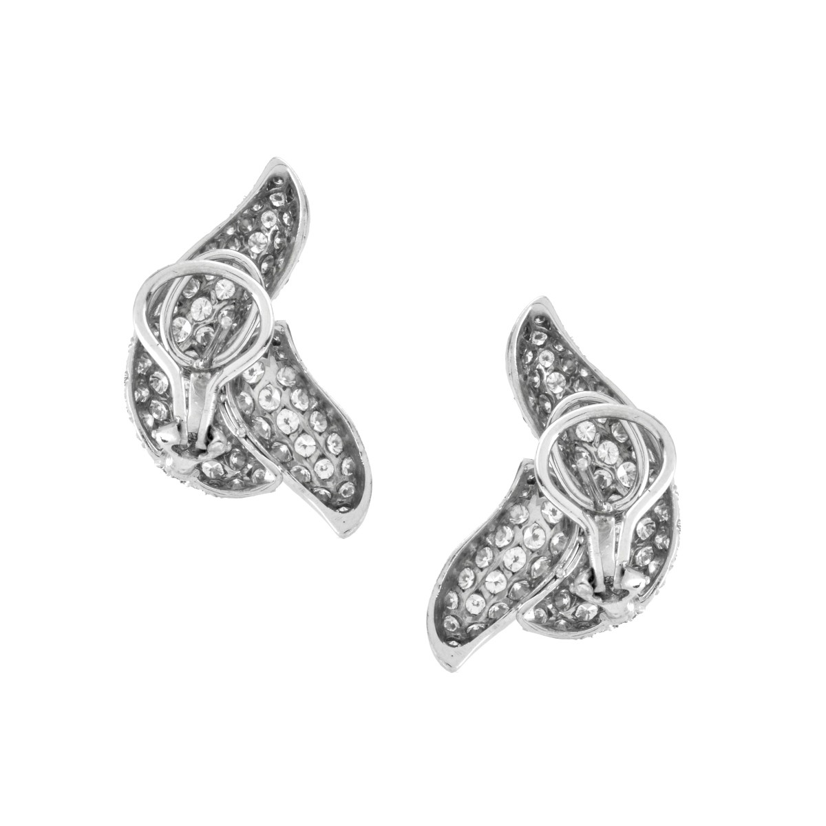 Diamond and Platinum Earrings