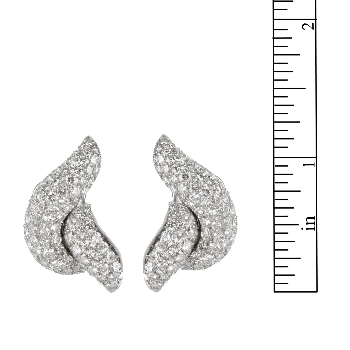 Diamond and Platinum Earrings