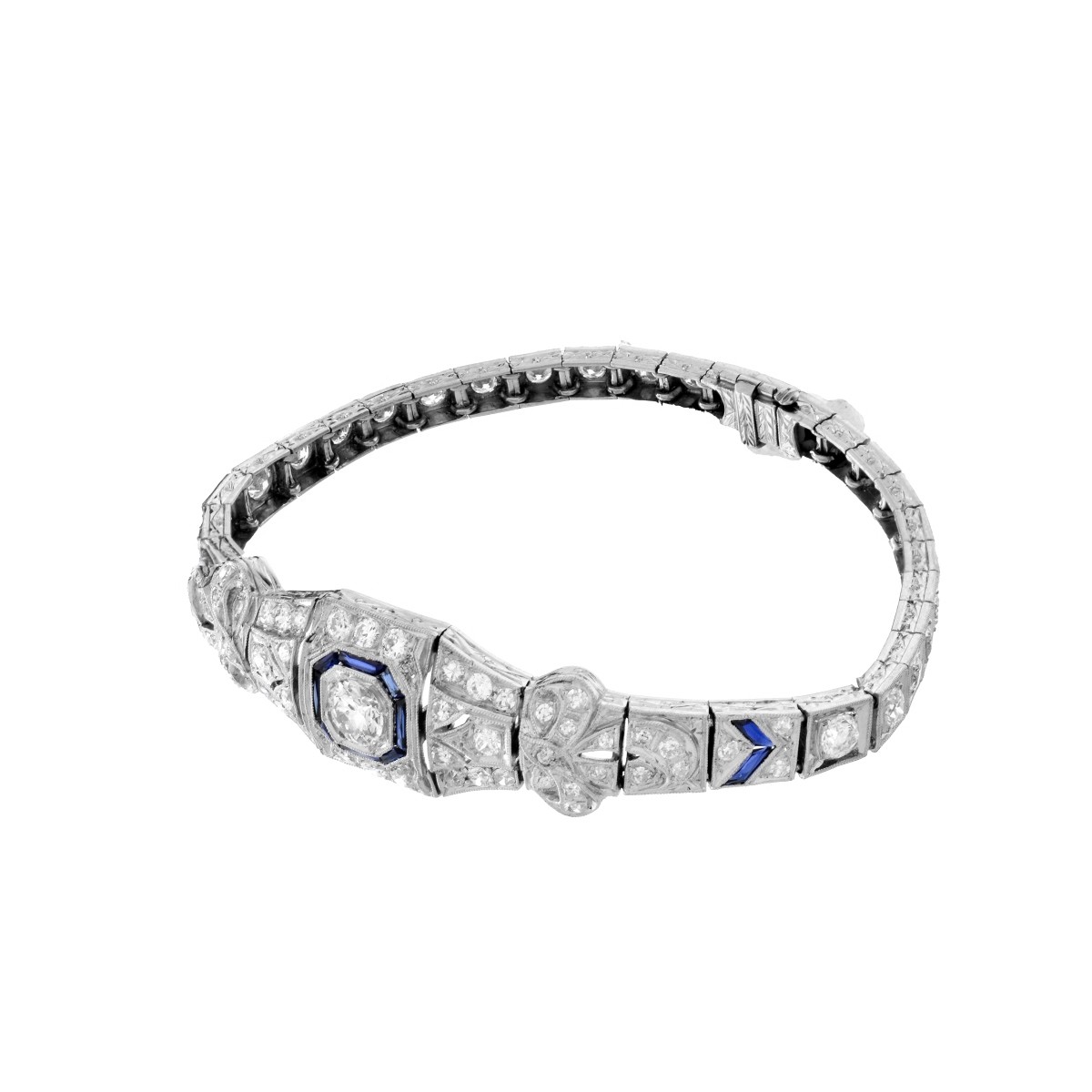 Art Deco Diamond and Platinum Bracelet