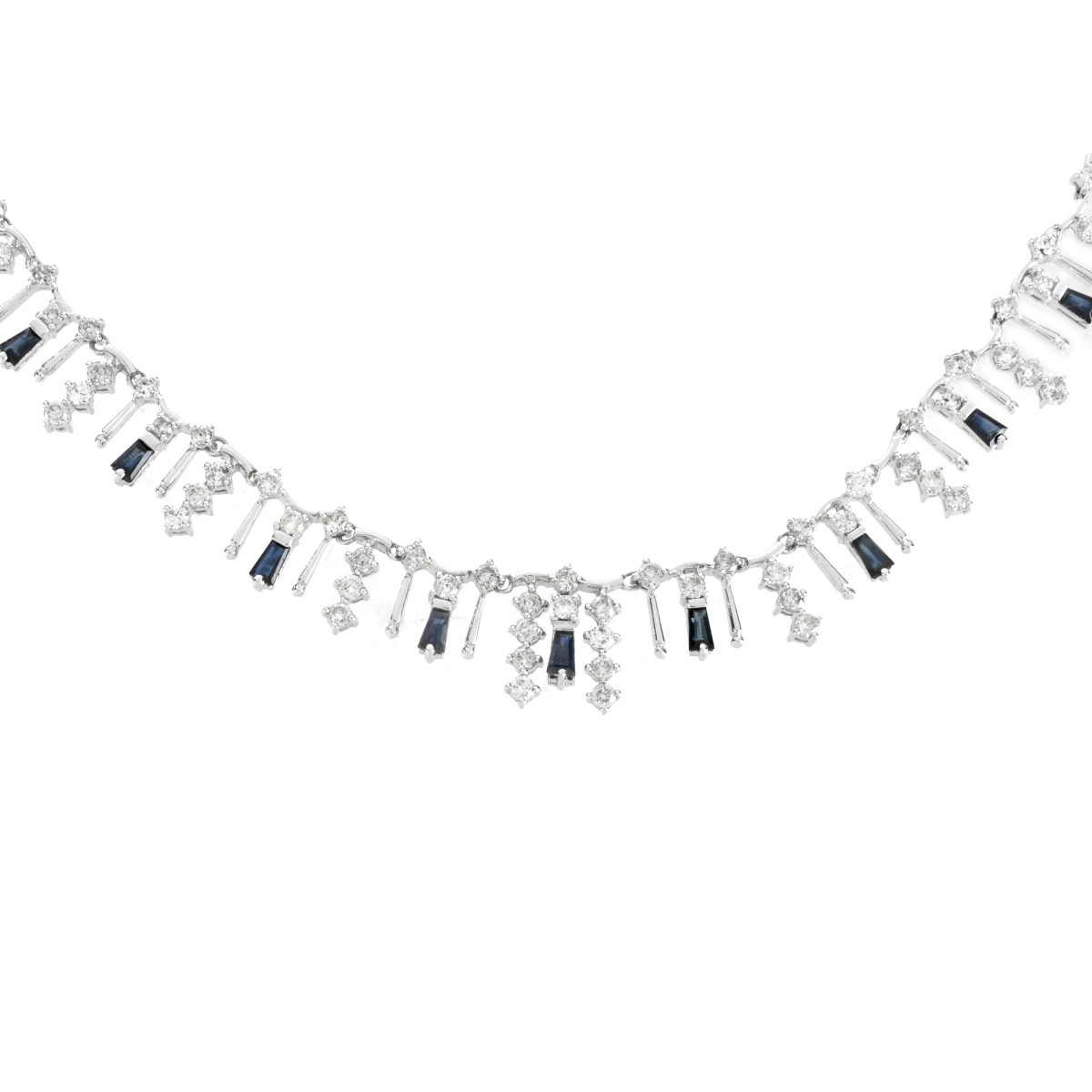 Diamond, Sapphire and 18K Necklace