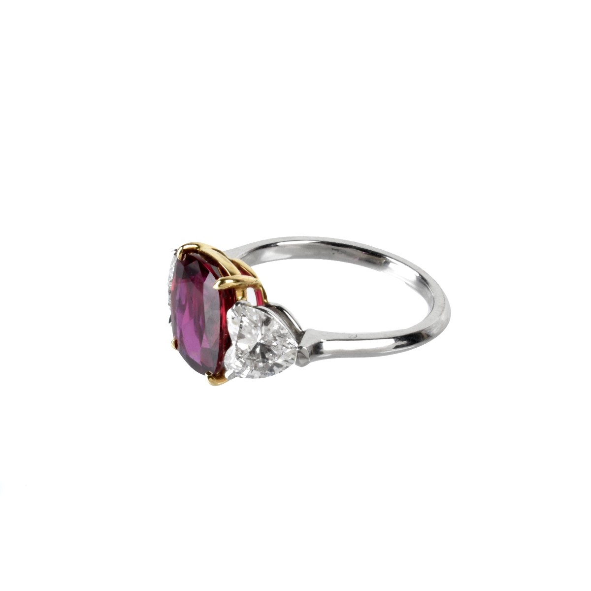 SSEF Ruby, Diamond and Platinum Ring