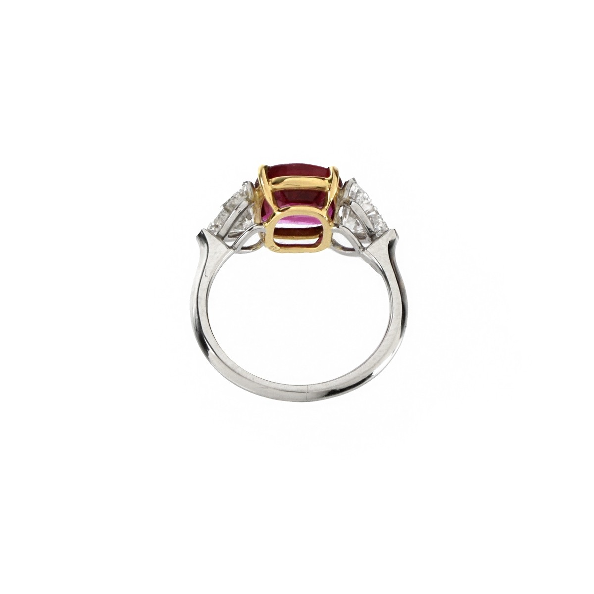 SSEF Ruby, Diamond and Platinum Ring