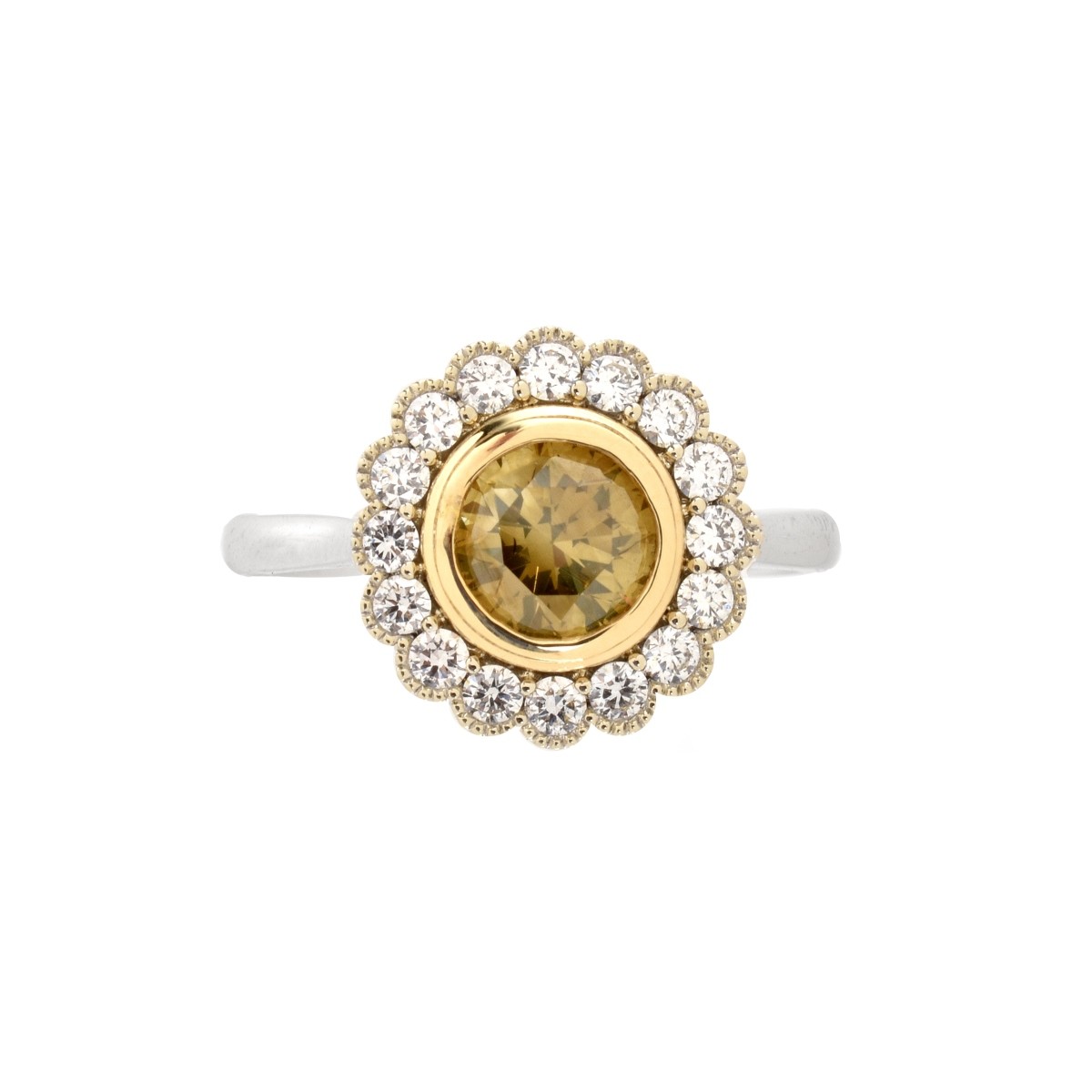 EGL Fancy Yellow Diamond Ring