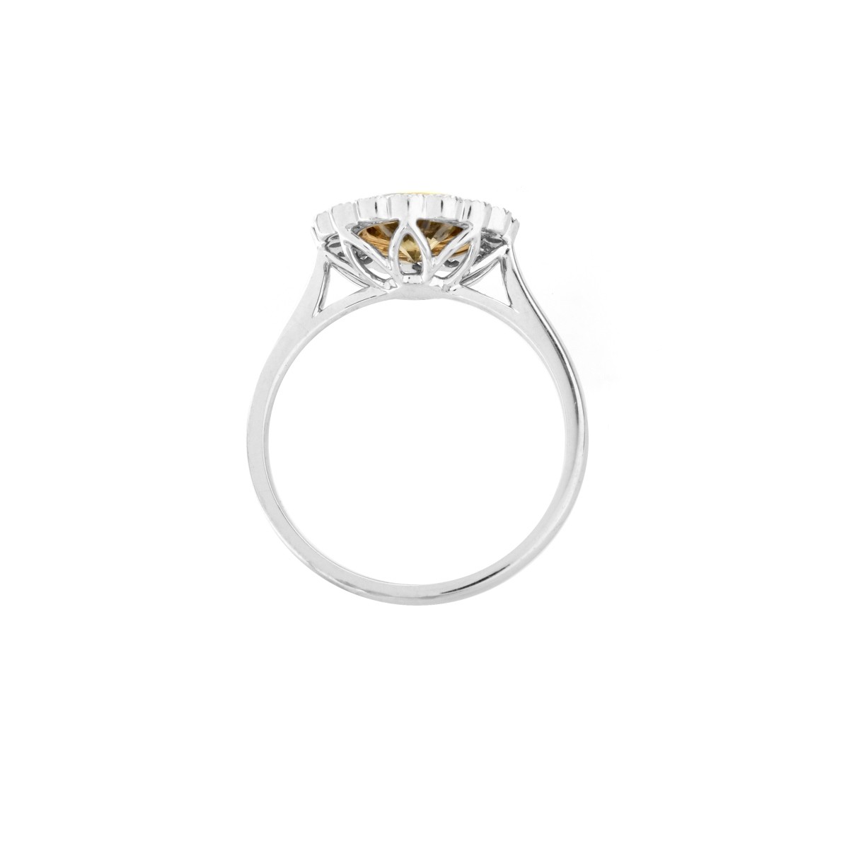 EGL Fancy Yellow Diamond Ring