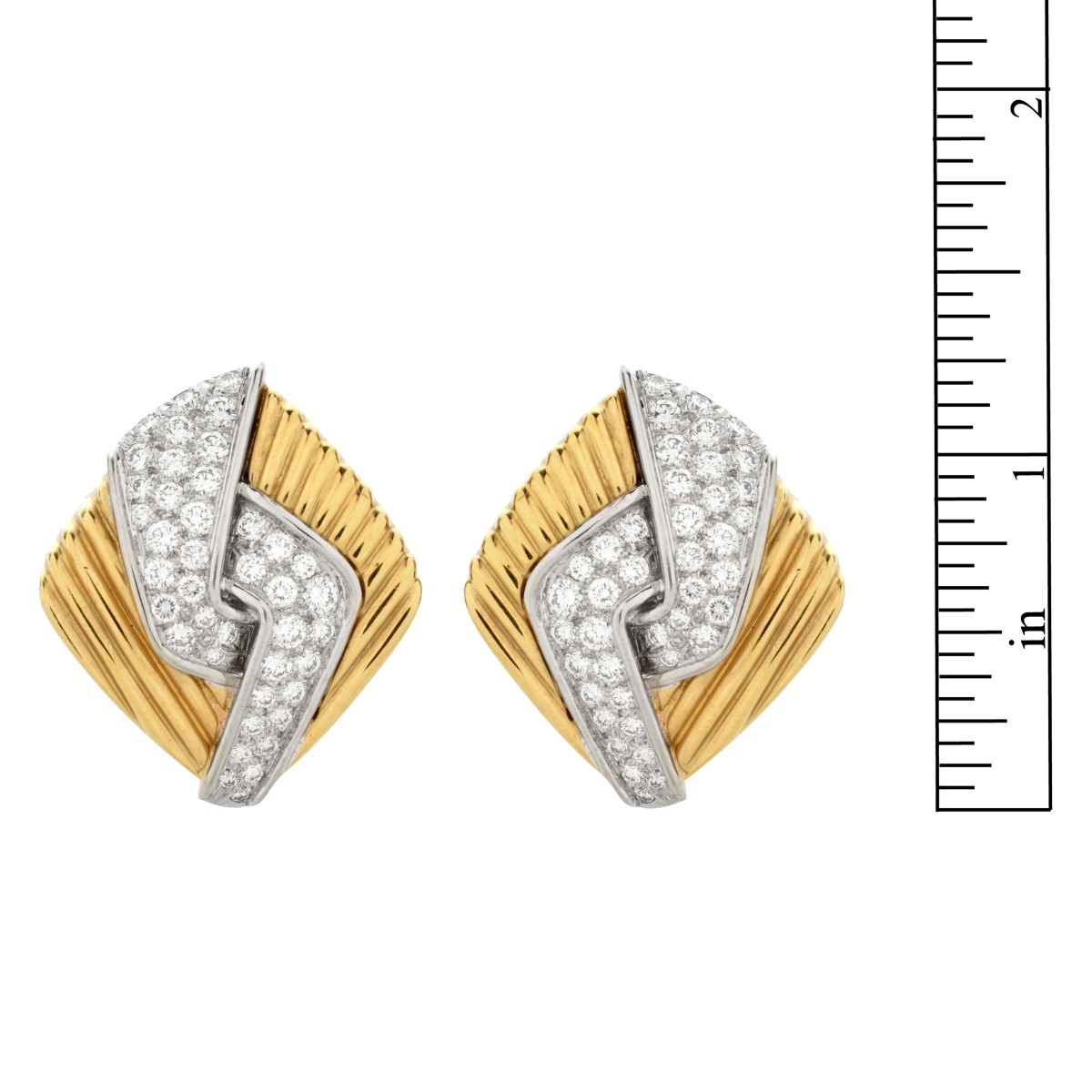 Diamond and 18K Earrings