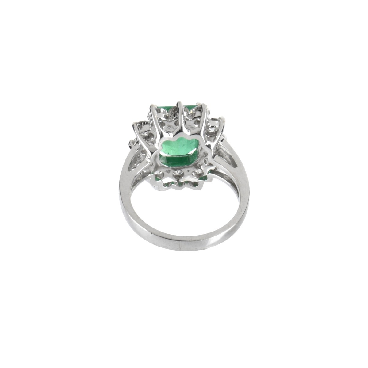 Emerald, Diamond and 14K Ring