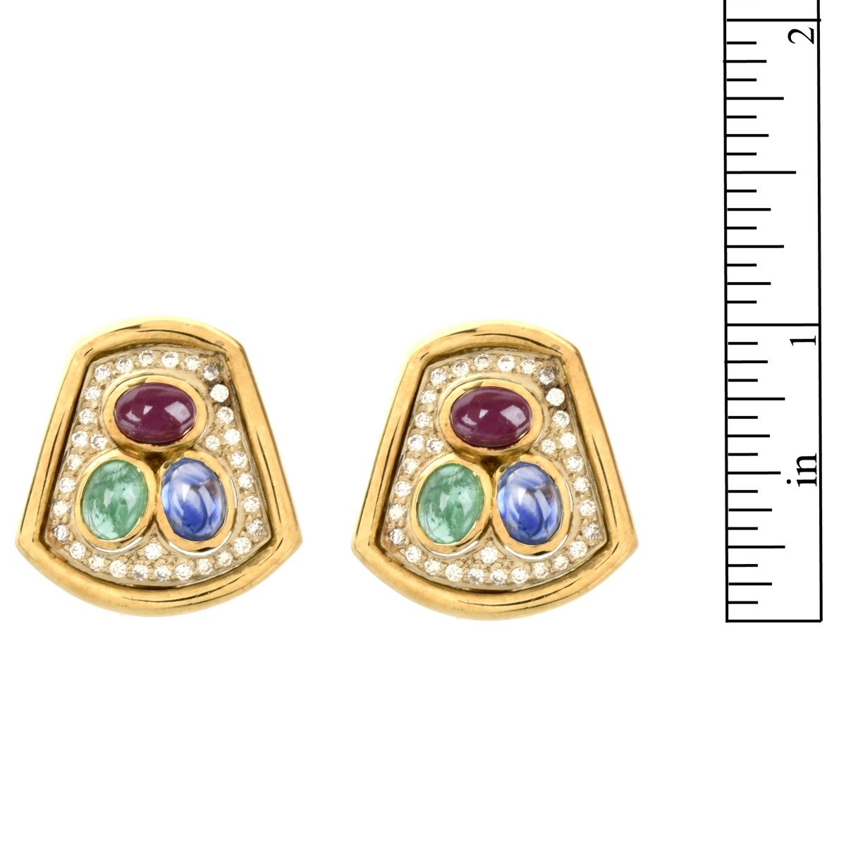 Gemstone and 18K Earrings