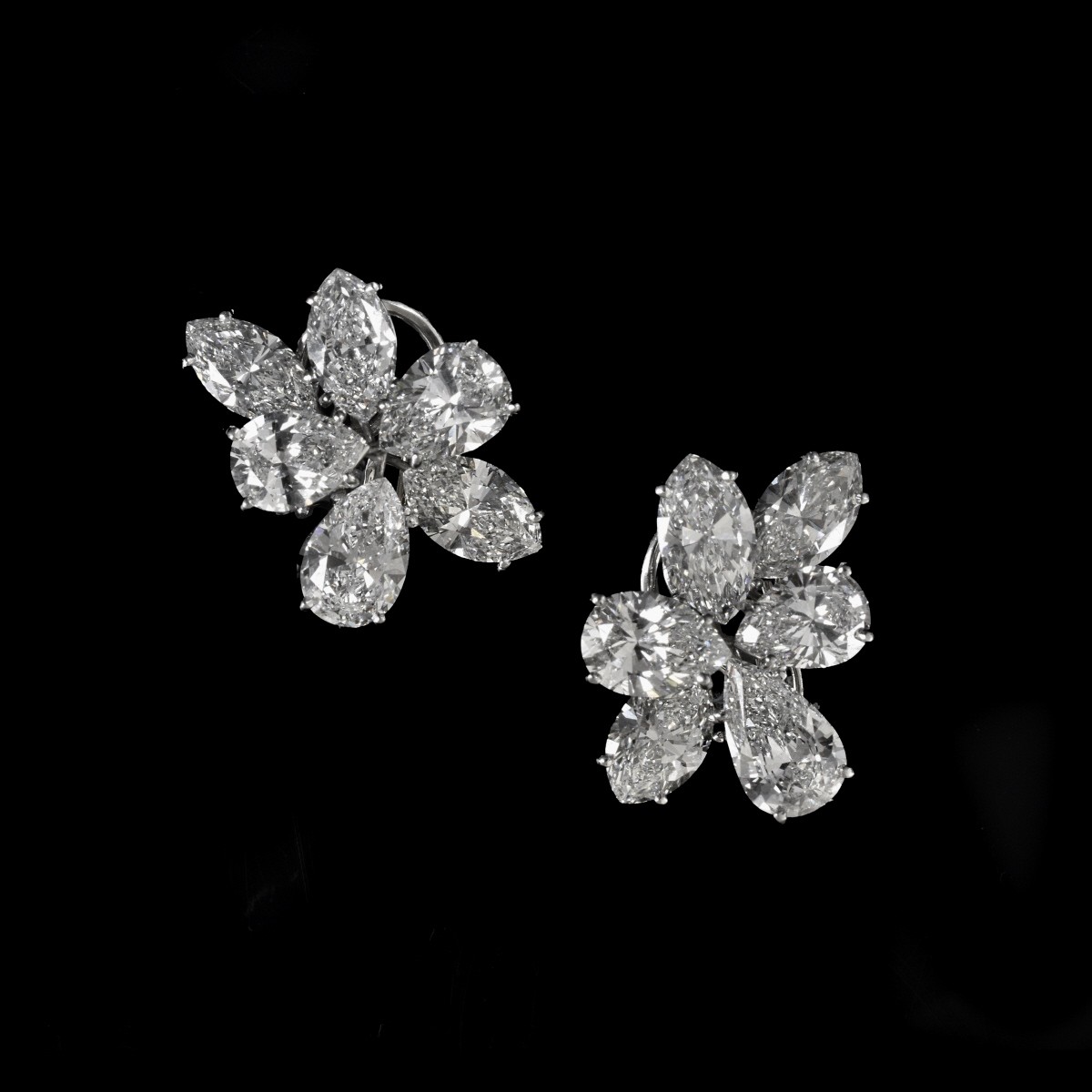 Diamond and Platinum Earrings