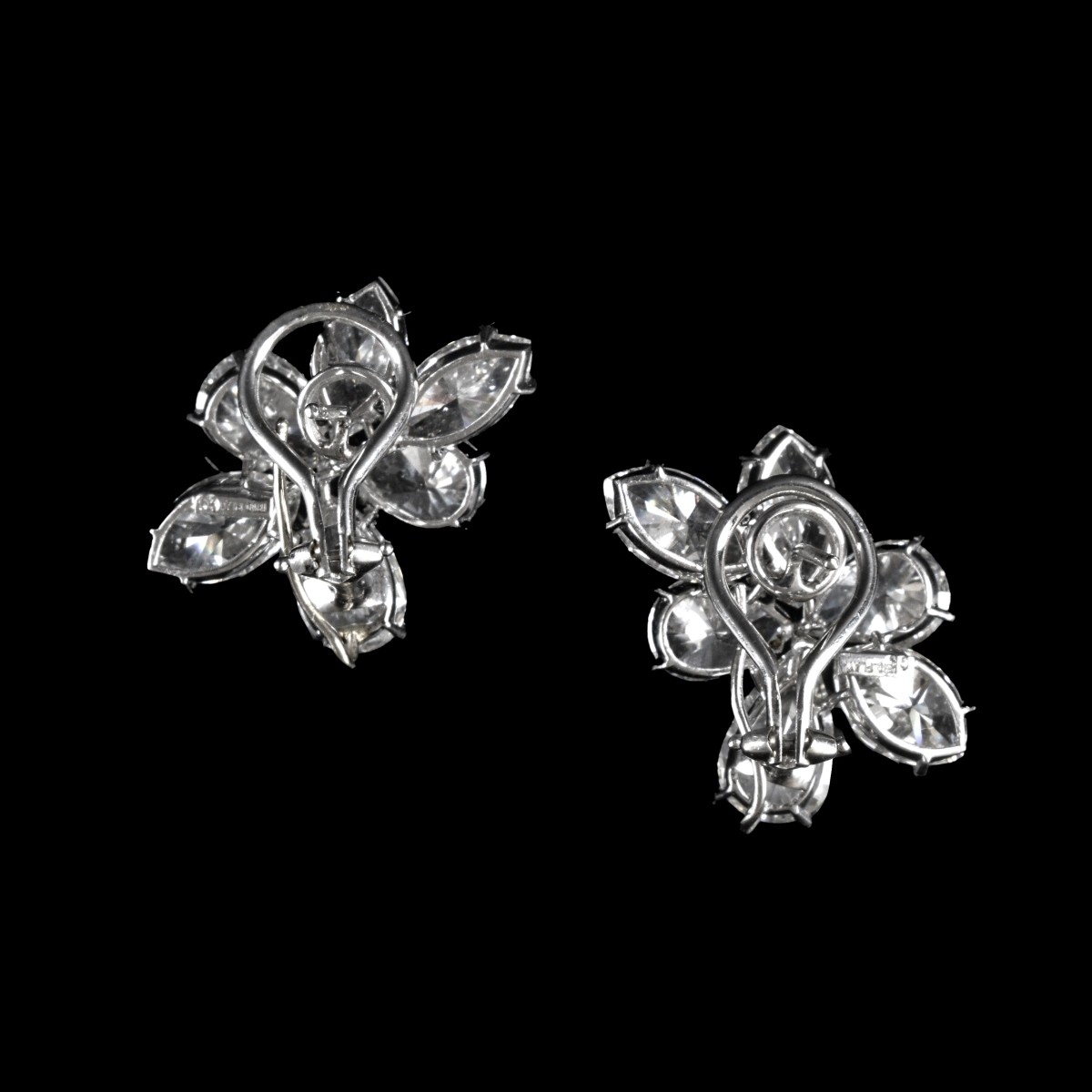 Diamond and Platinum Earrings