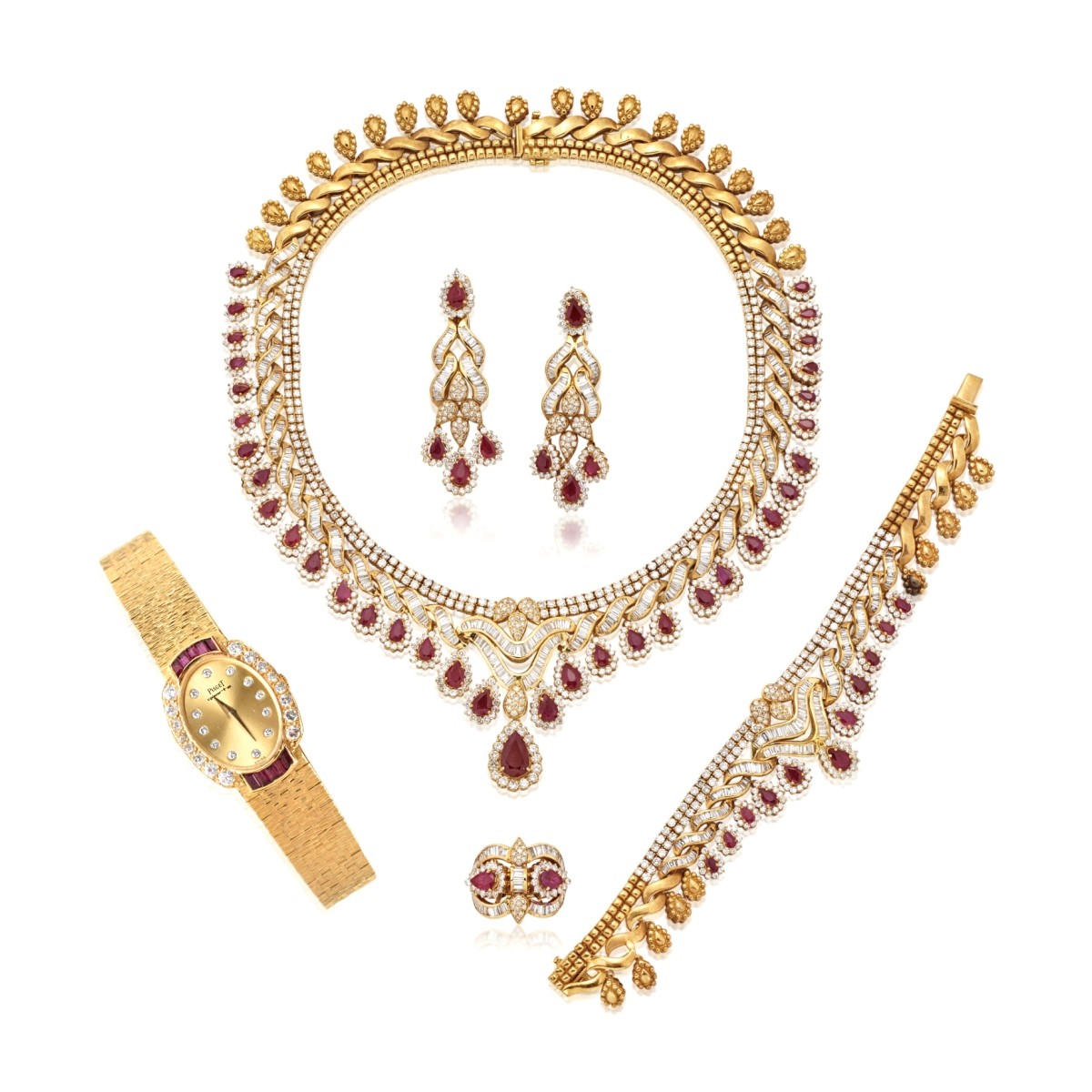 Yessayan Ruby, Diamond and 18K Suite