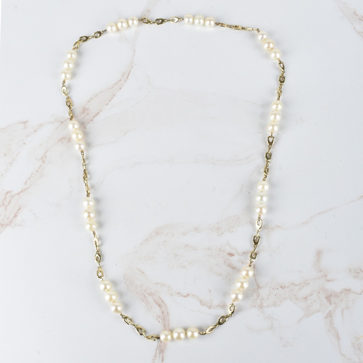 Pearl and 14K Necklace