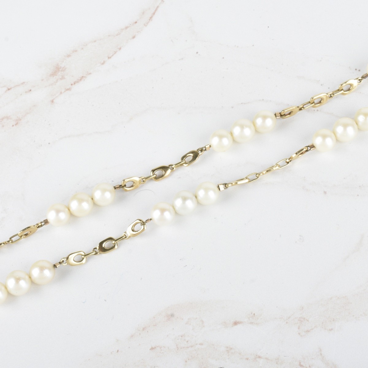 Pearl and 14K Necklace