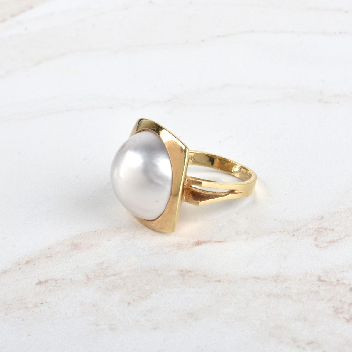 Pearl and 14K Ring