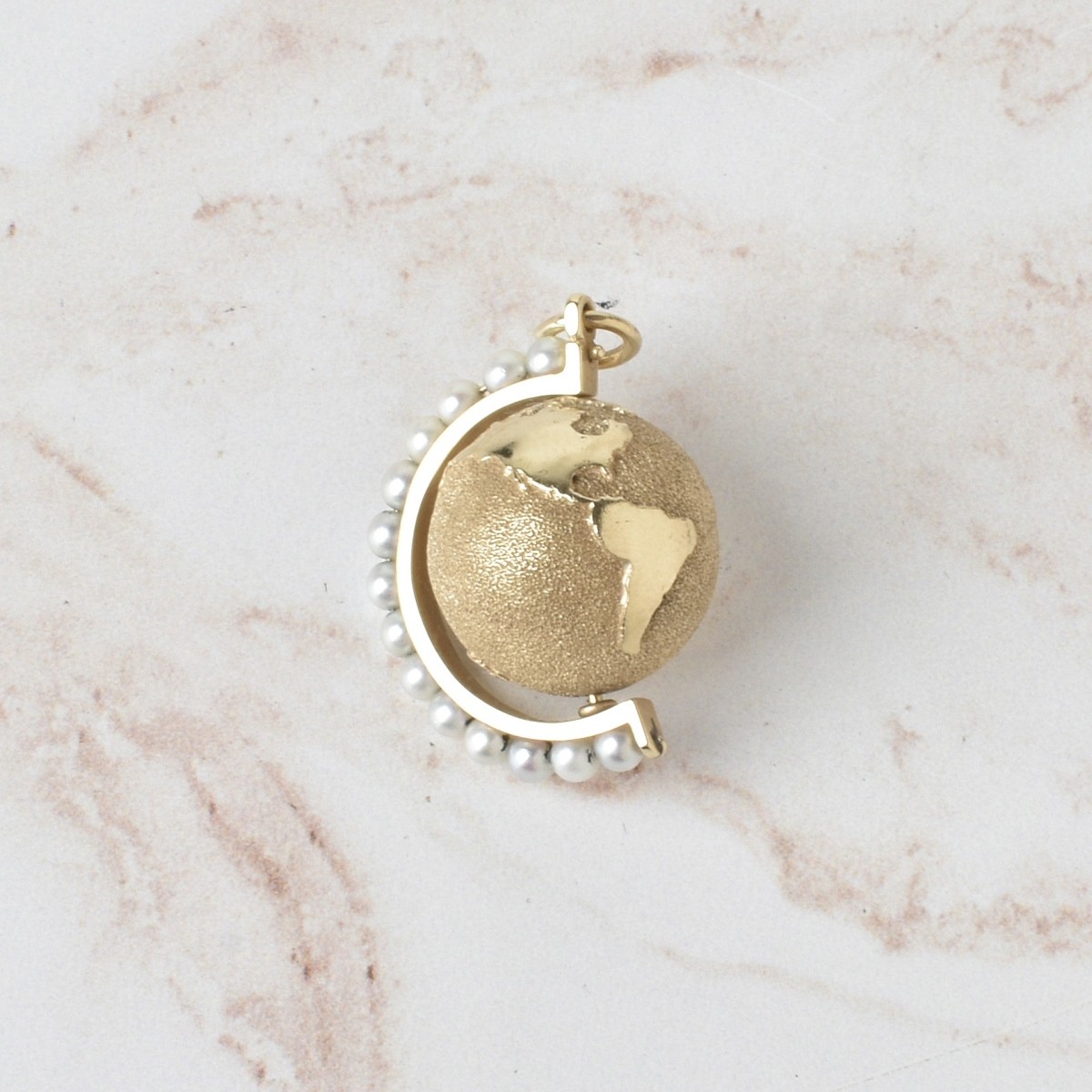 14K and Pearl Globe Pendant