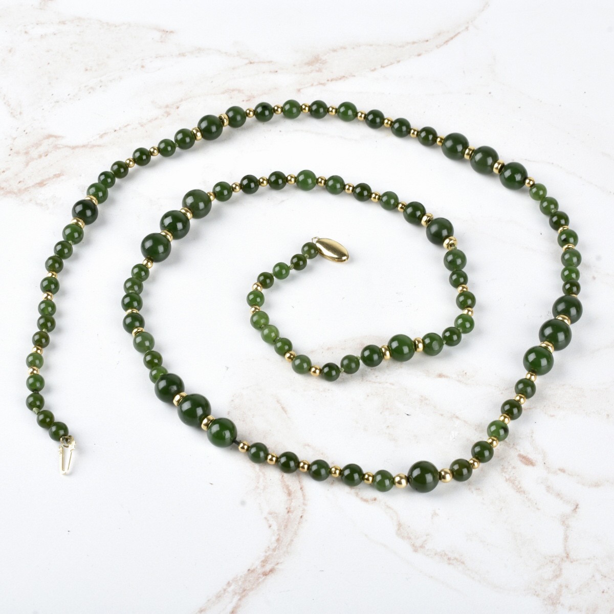 Jade and 14K Necklace