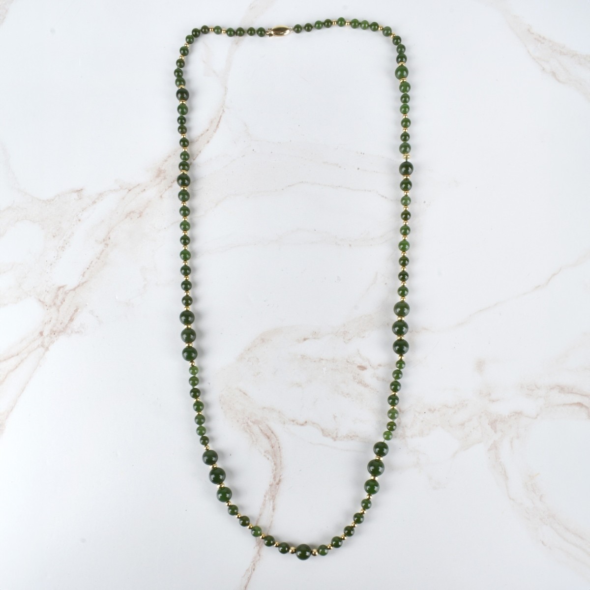 Jade and 14K Necklace