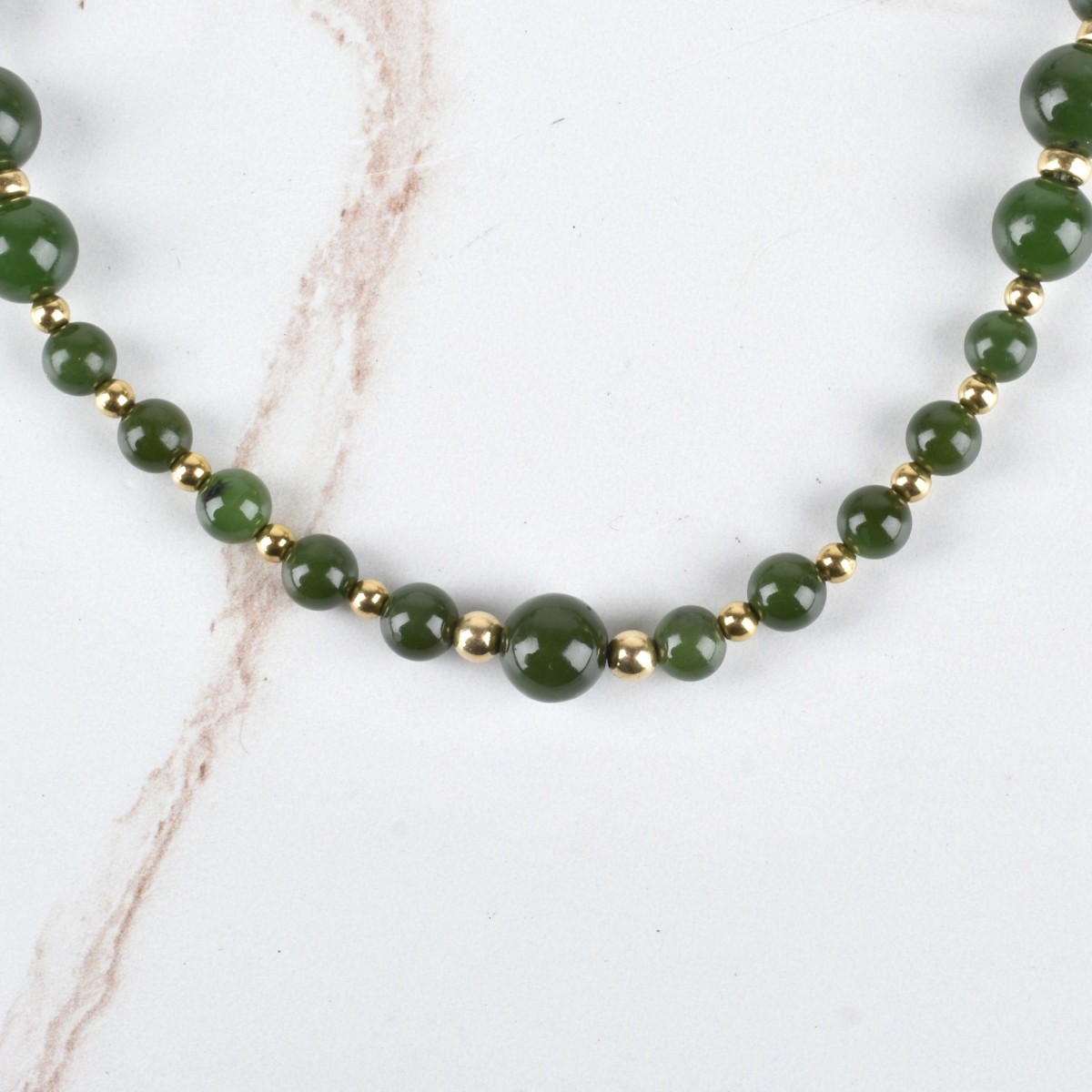 Jade and 14K Necklace