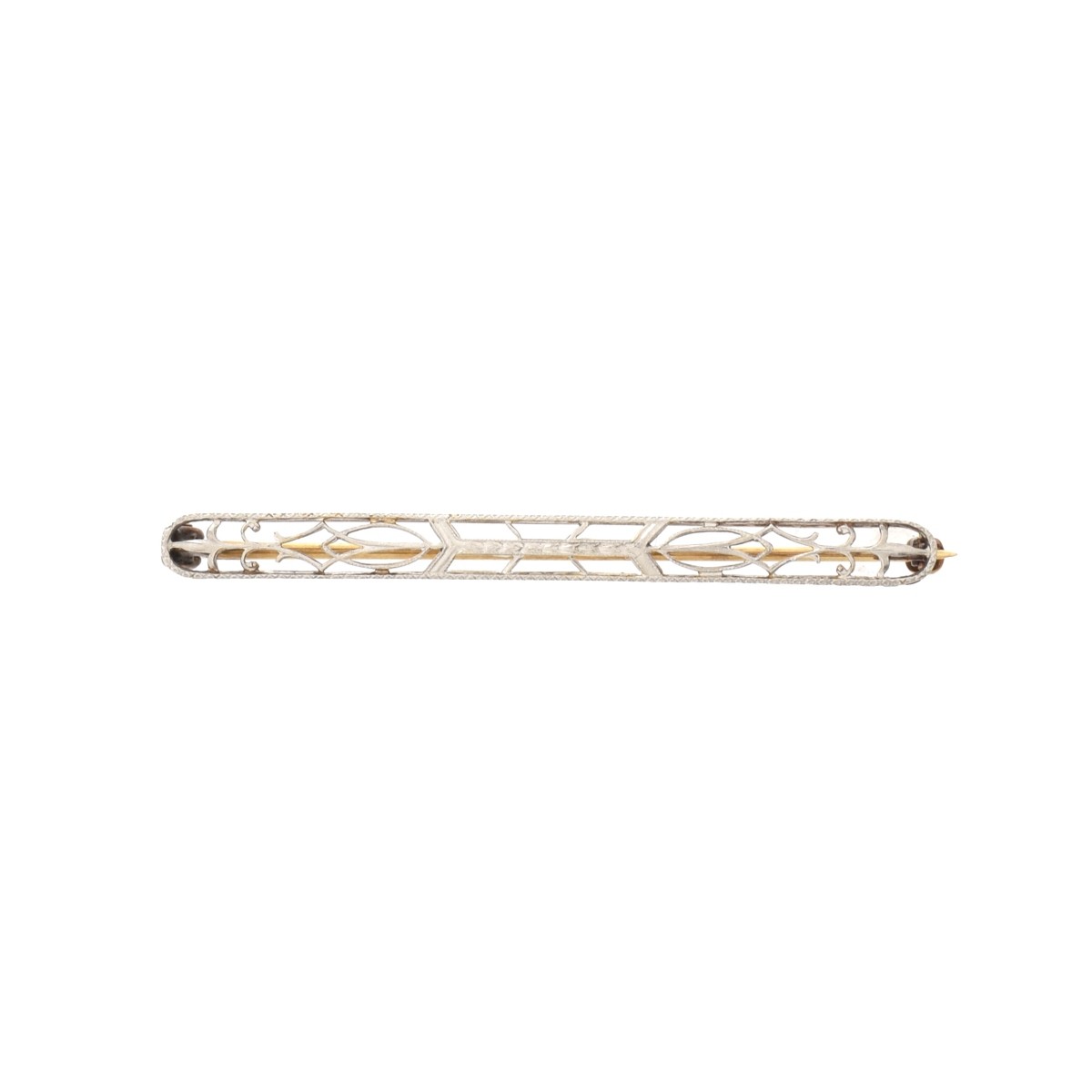 14K Bar Pin