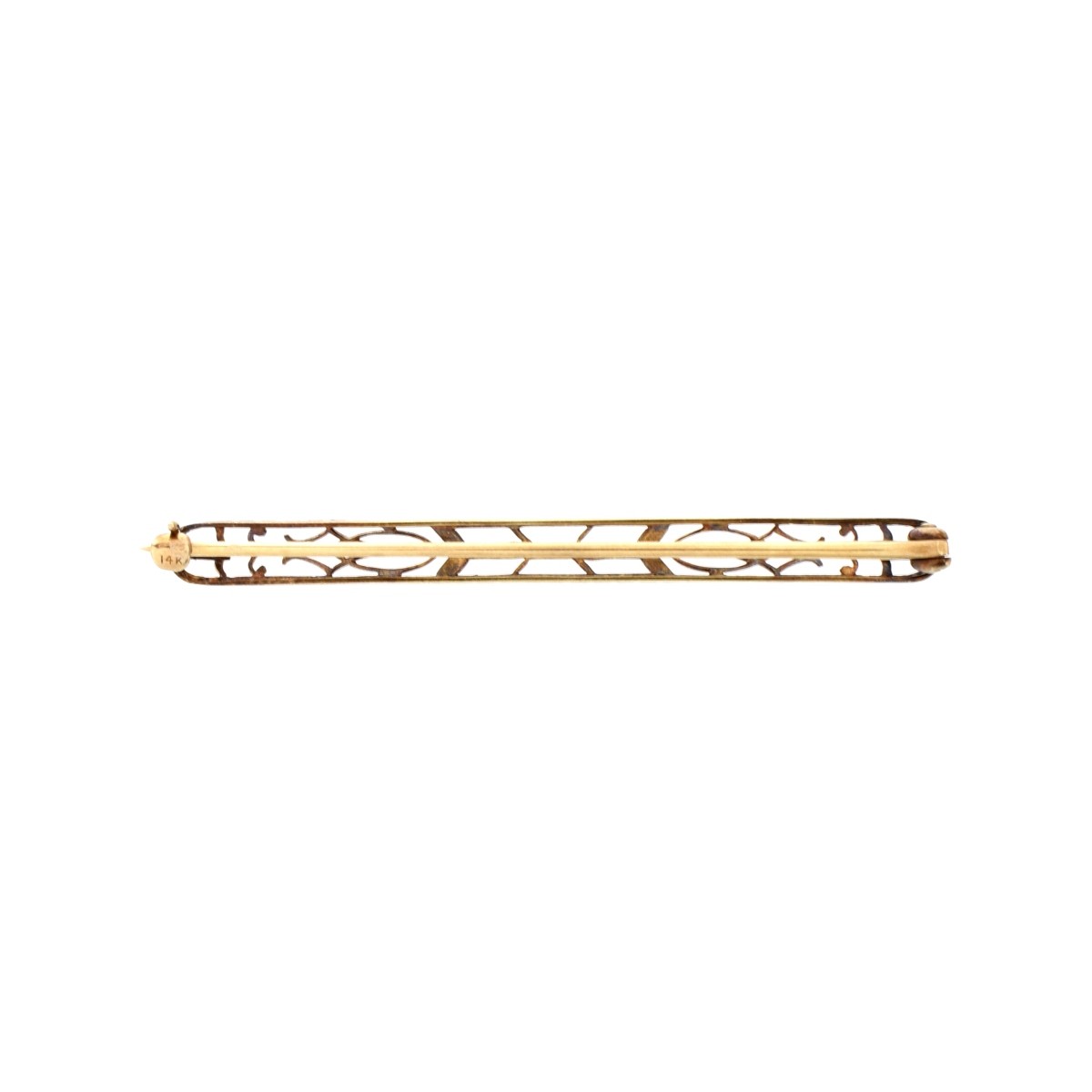 14K Bar Pin