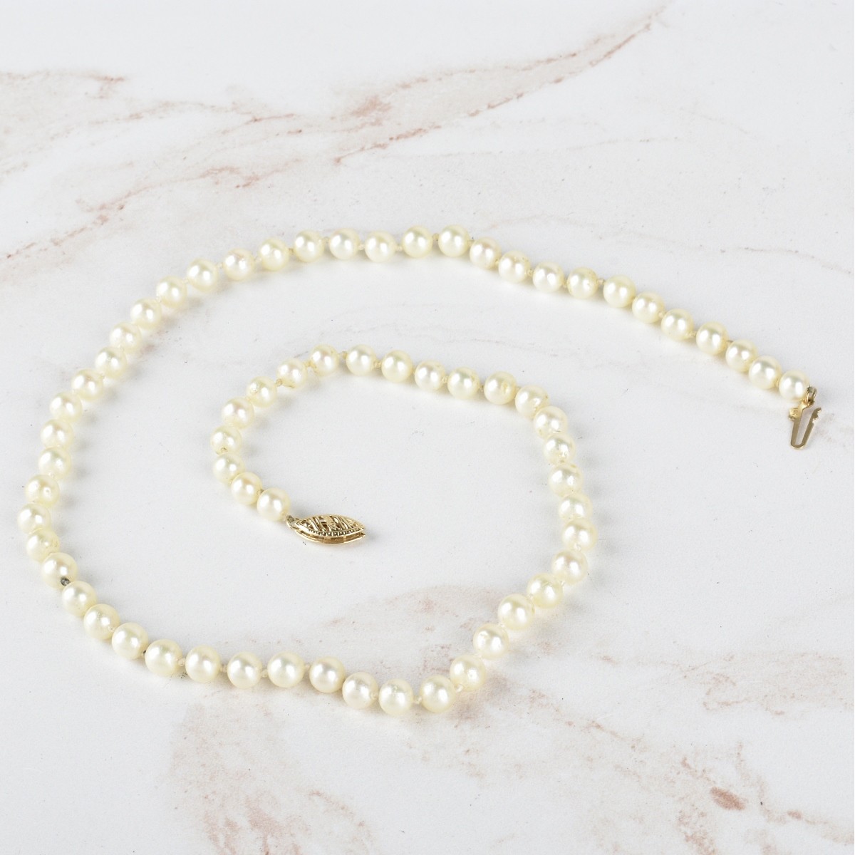 Pearl and 14K Necklace