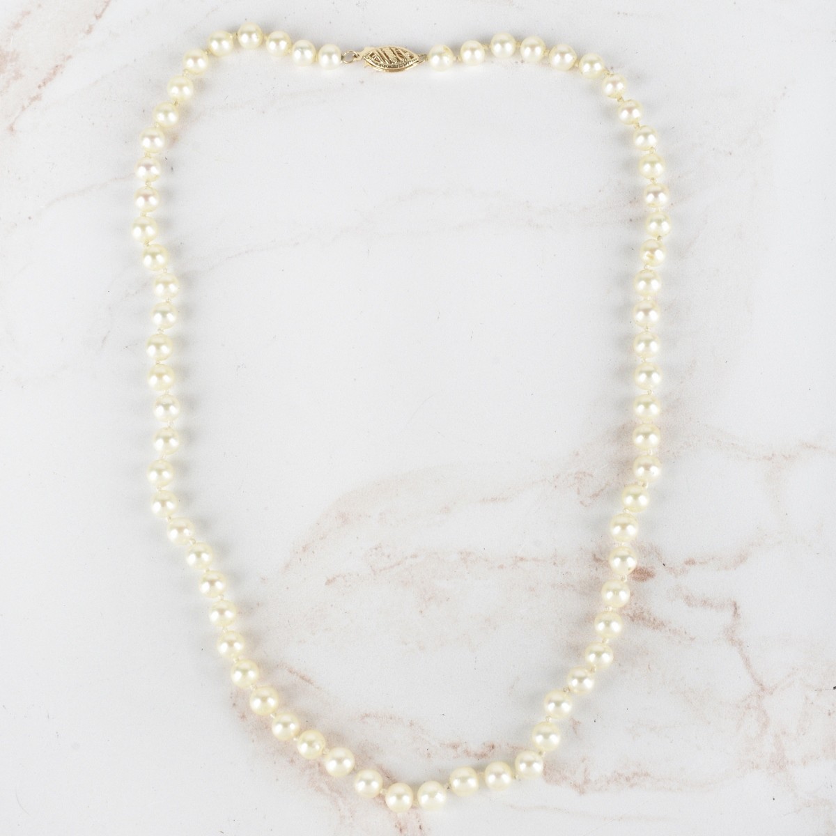 Pearl and 14K Necklace