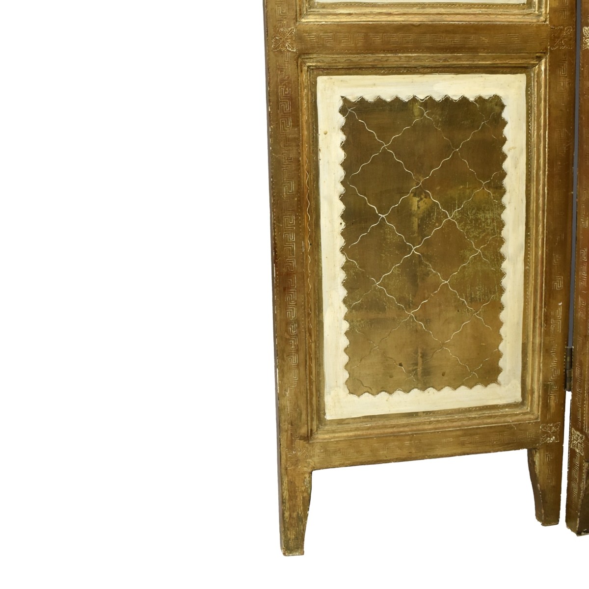 Mid 20th C. Neoclassical Style 3-Panel Screen