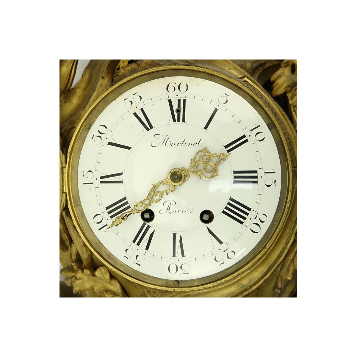 Antique Martinot Bronze Cartel Clock