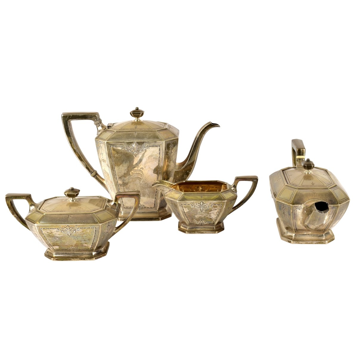 Durgin "Colfax" Sterling Tea Set Gorham