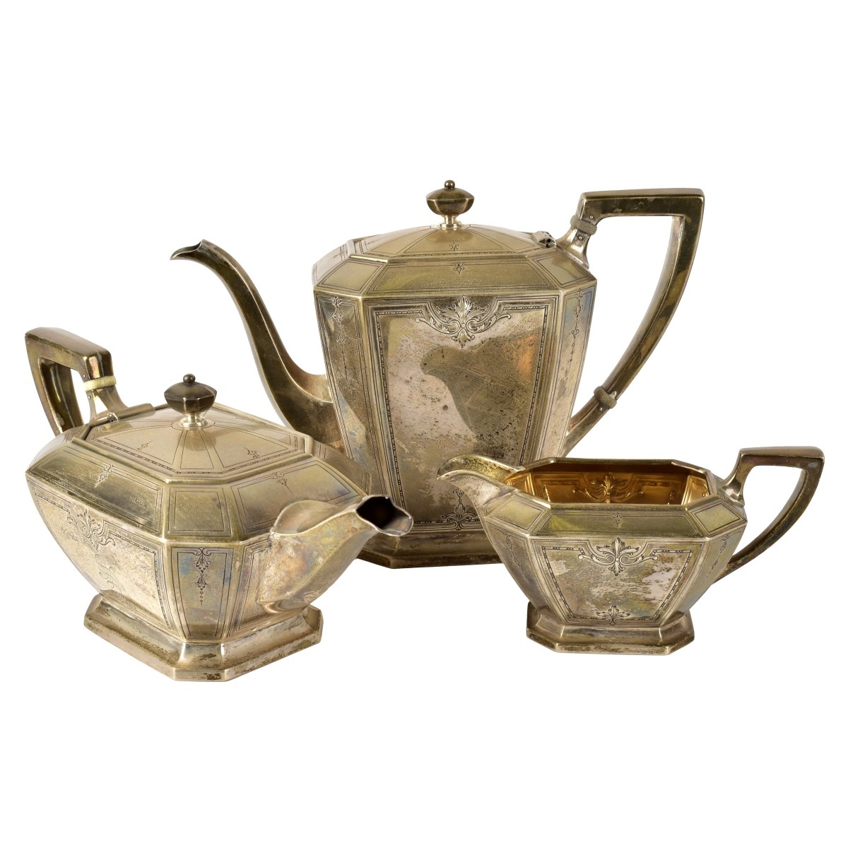 Durgin "Colfax" Sterling Tea Set Gorham