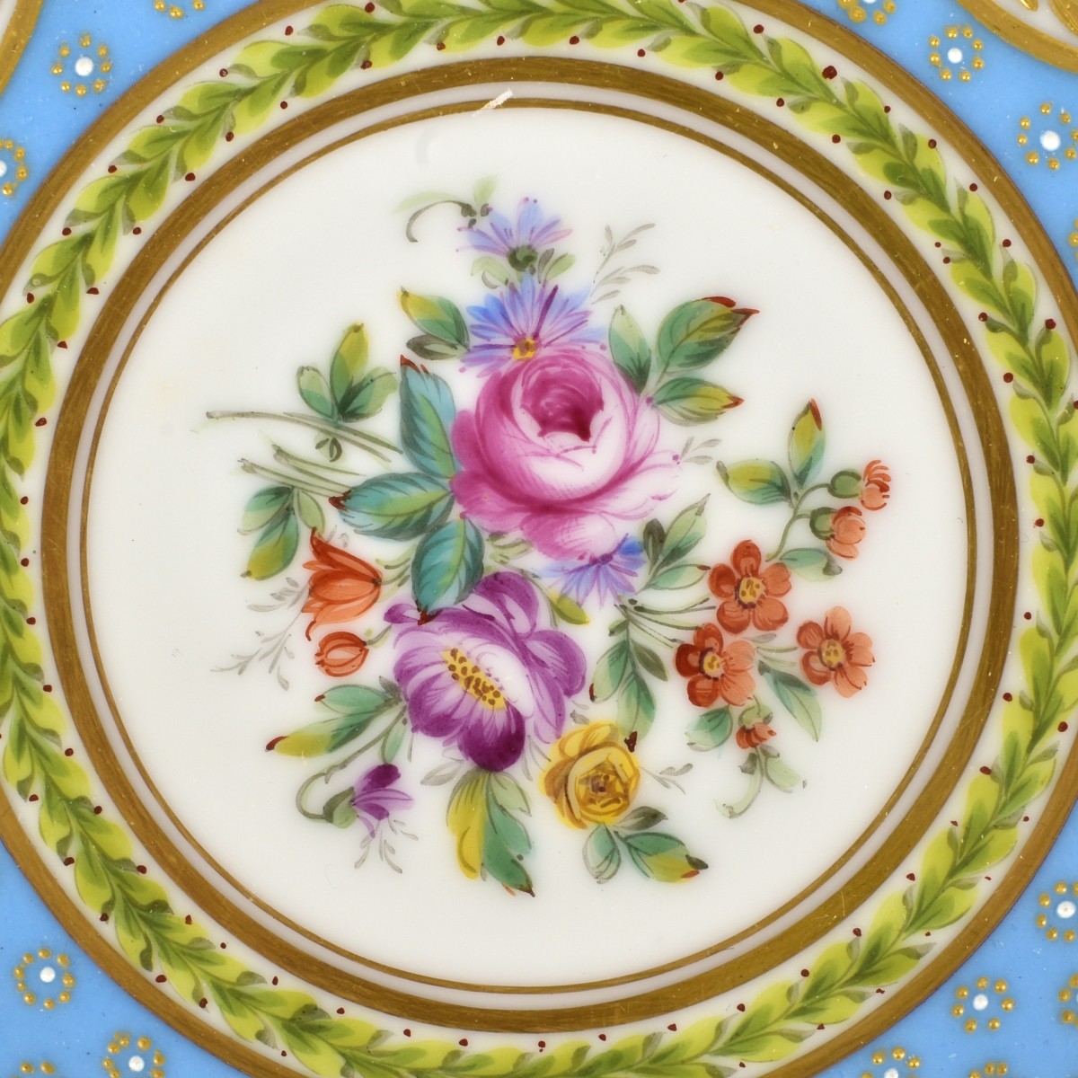 Antique Sevres Porcelain Cabinet Plates